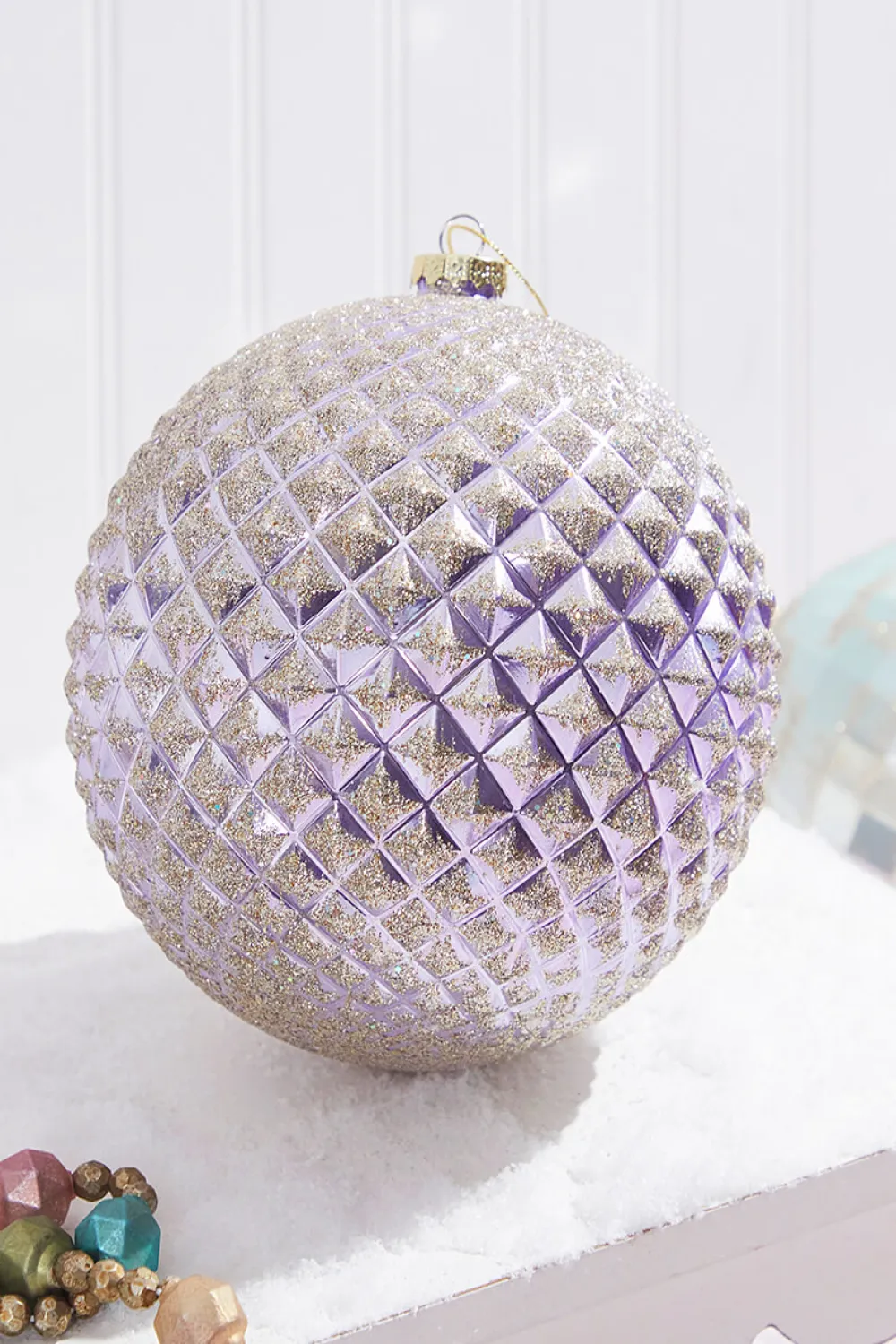 Decorator's Warehouse 6" Lavender Gold Ball Ornament > Christmas Ornaments|Santa'S Sweet Shoppe
