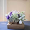 Decorator's Warehouse 9” Lavender & Lamb’s Ear In Burlap with Crate - Set of 6 > Easter Table Decor|Easter Decor
