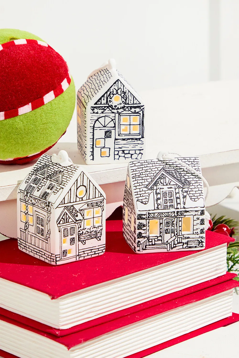 Decorator's Warehouse 3" LED Ceramic House Ornament > Christmas Ornaments|Storyville