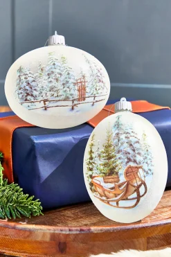 Decorator's Warehouse 6” LED Country Sled/Sleigh Frosted Ornament > Christmas Decor|Christmas Ornaments