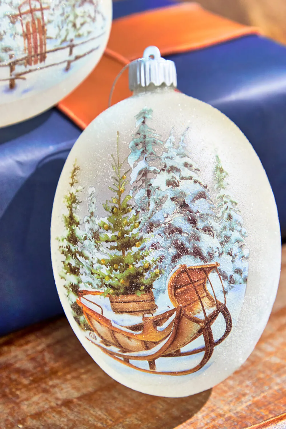 Decorator's Warehouse 6” LED Country Sled/Sleigh Frosted Ornament > Christmas Decor|Christmas Ornaments