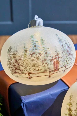 Decorator's Warehouse 6” LED Country Sled/Sleigh Frosted Ornament > Christmas Decor|Christmas Ornaments
