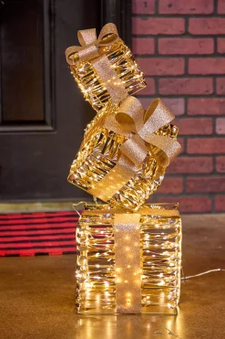 Decorator's Warehouse 2.4' LED Giftbox Stack - 600L > Outdoor Decor|Outdoor Decor