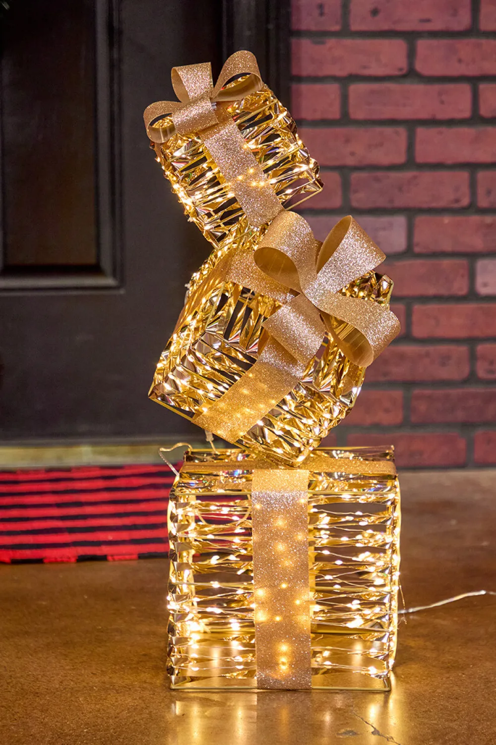 Decorator's Warehouse 2.4' LED Giftbox Stack - 600L > Outdoor Decor|Outdoor Decor