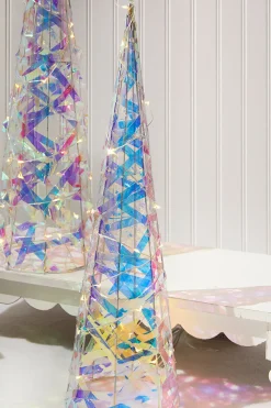 Decorator's Warehouse LED Iridescent Trees (Battery Operated) - Set of 2 > Tabletop & Accent Trees|Christmas Sale