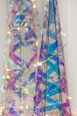 Decorator's Warehouse LED Iridescent Trees (Battery Operated) - Set of 2 > Tabletop & Accent Trees|Christmas Sale