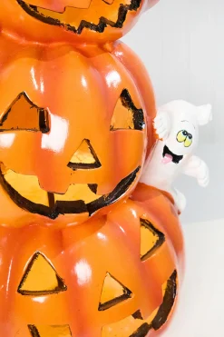 Decorator's Warehouse 28" LED Resin Pumpkin Stack with Ghost > Halloween|Halloween