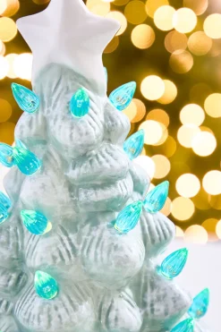 Decorator's Warehouse 15" Light Blue Ceramic LED Tree > Tabletop & Accent Trees|Retro Brites