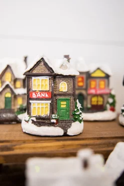 Decorator's Warehouse Lighted Holiday House with Battery Powered LEDs > Christmas Decor|Christmas Accents
