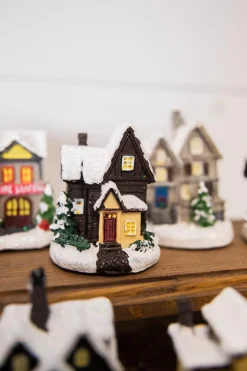 Decorator's Warehouse Lighted Holiday House with Battery Powered LEDs > Christmas Decor|Christmas Accents