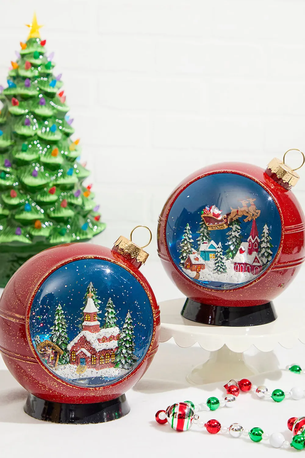 Decorator's Warehouse 8" Lighted Musical Spinning Water Globe > Water Globes|Christmas Decor