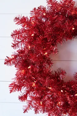 Decorator's Warehouse 20” Lighted Red Wreath > Christmas Decor|North Pole Party