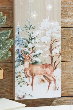Decorator's Warehouse 24” Lighted Winter Wood Wall Art > Best Sellers|Winter Woodland