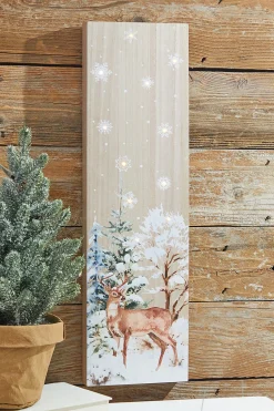 Decorator's Warehouse 24” Lighted Winter Wood Wall Art > Best Sellers|Winter Woodland