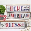 Decorator's Warehouse 15.75" Lighted Wood Americana Block > Patriotic Decor|Patriotic Decor