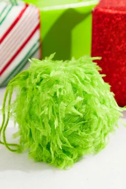 Decorator's Warehouse 3" Lime Green Furry Fabric Ball Ornament > Christmas Decor|Storyville