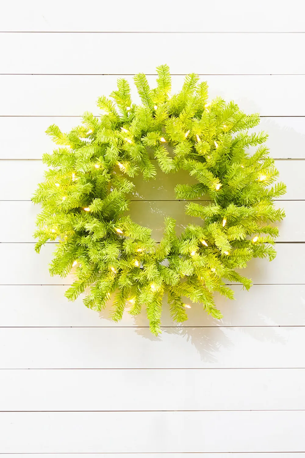 Decorator's Warehouse 30" Lime Green Wreath with LED Lights > Christmas Decor|Outdoor Lighting