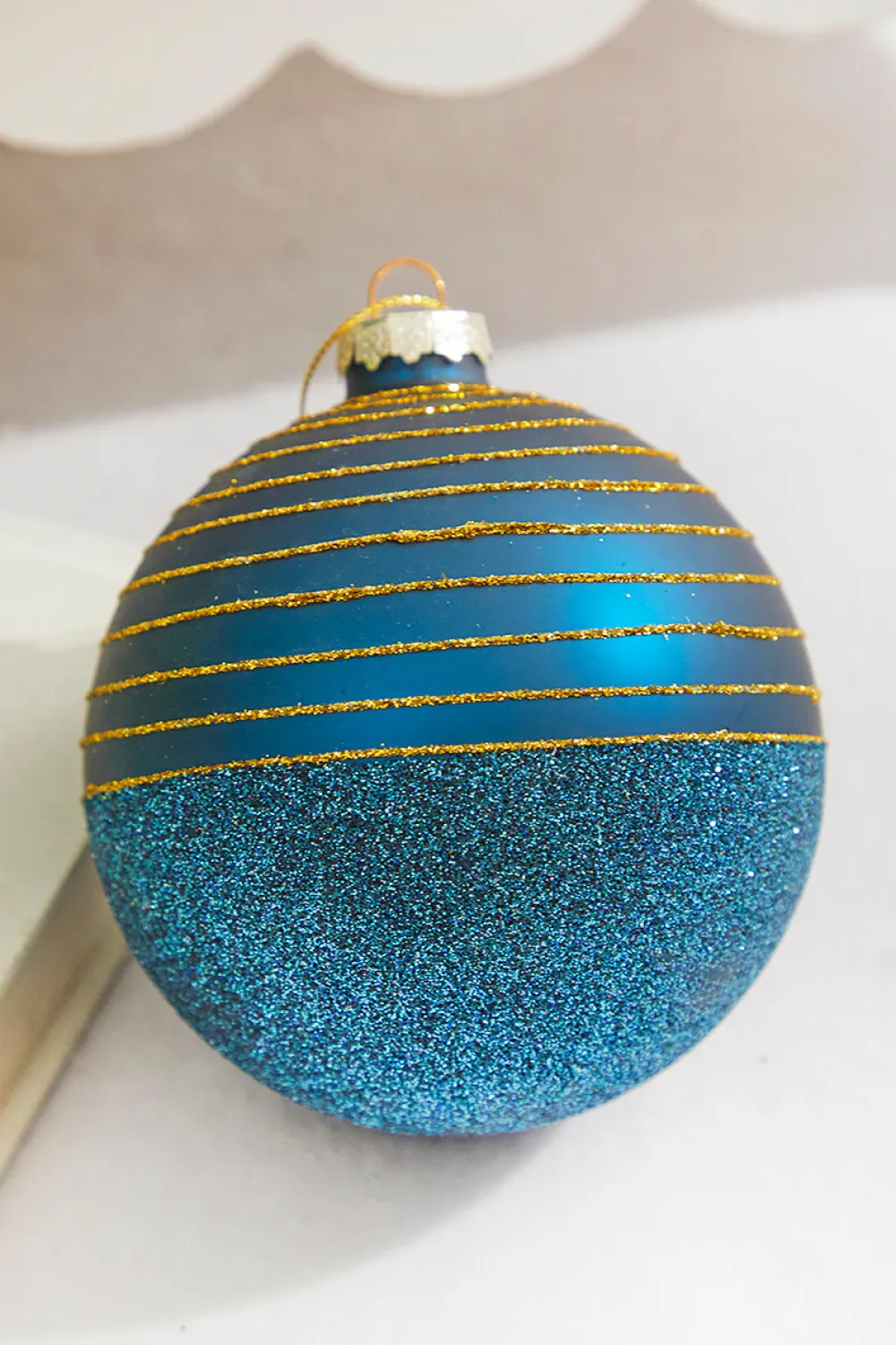 Decorator's Warehouse 4” Line Ball Ornament > Christmas Sale|Christmas Decor
