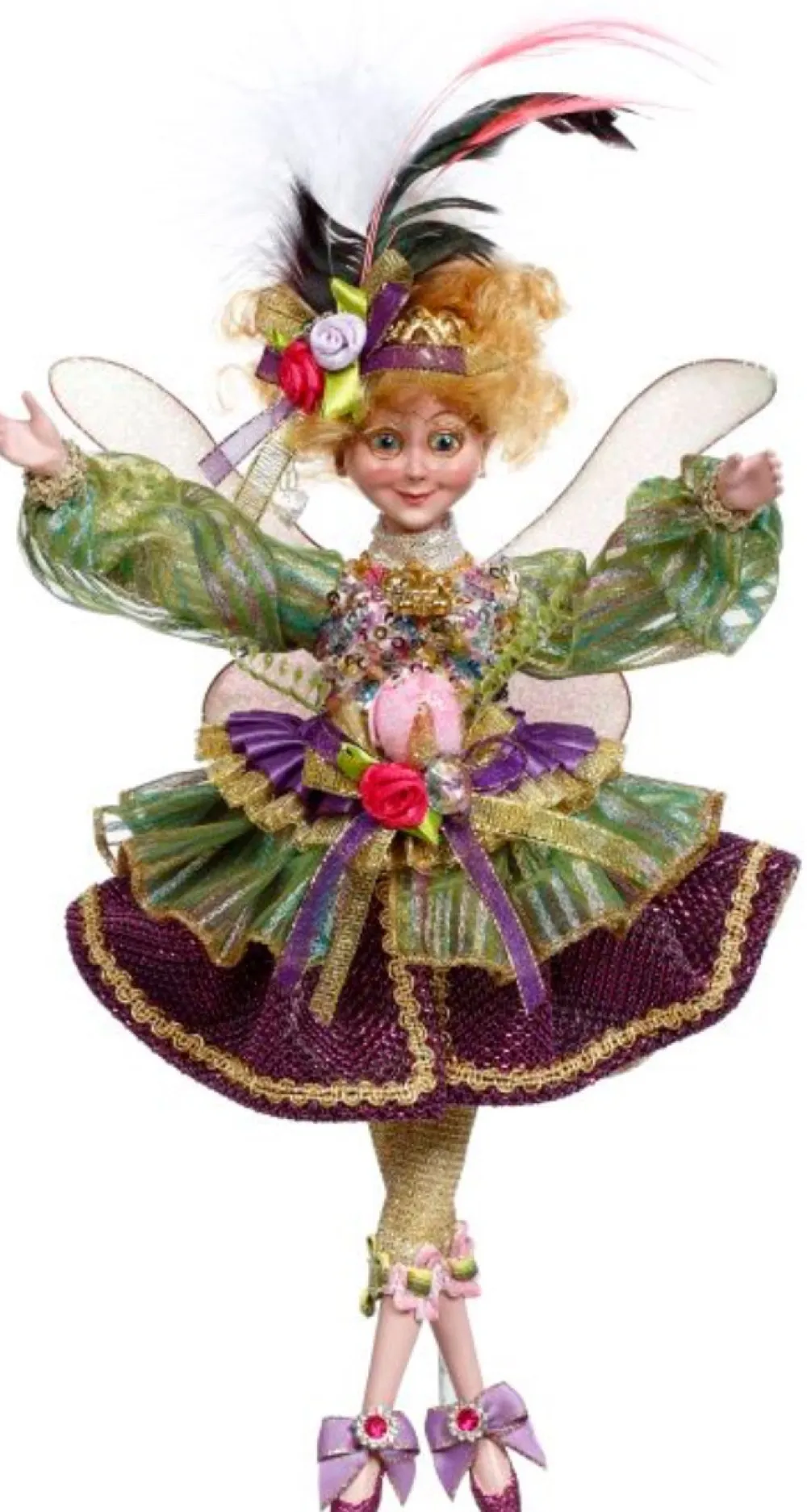 Decorator's Warehouse 11" Madame Mardi Gras Fairy - Mark Roberts > Mark Roberts Spring