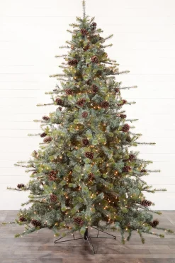 Decorator's Warehouse 9' Mammoth Pine Christmas Tree with 1,300 Lights > Green|9 Feet