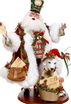 Decorator's Warehouse 26" Mark Roberts Santa's Mail Call with Dog > Mark Roberts
