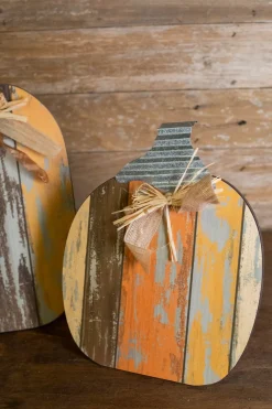 Decorator's Warehouse MDF Table Pumpkins - Set Of 2 > Fall Decor|Fall Decor