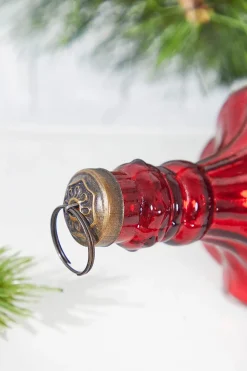Decorator's Warehouse 7.25” Mercury Glass Red Chandelier Drop Ornament > Cardinal|Christmas Decor