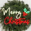 Decorator's Warehouse 15.7" Merry Christmas Lit Neon Sign > Christmas Decor|Indoor Lighting