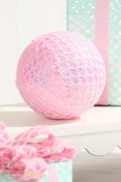 Decorator's Warehouse 6" Mesh Ball Ornament - Pink > Christmas Decor|Valentine'S Decor