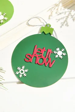 Decorator's Warehouse 2" Metal Christmas Words Ornament > Christmas Sale|Christmas Decor