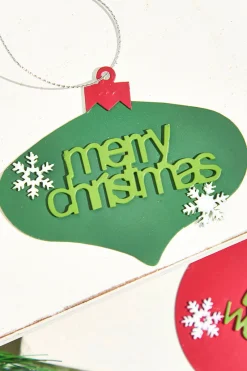 Decorator's Warehouse 2" Metal Christmas Words Ornament > Christmas Sale|Christmas Decor