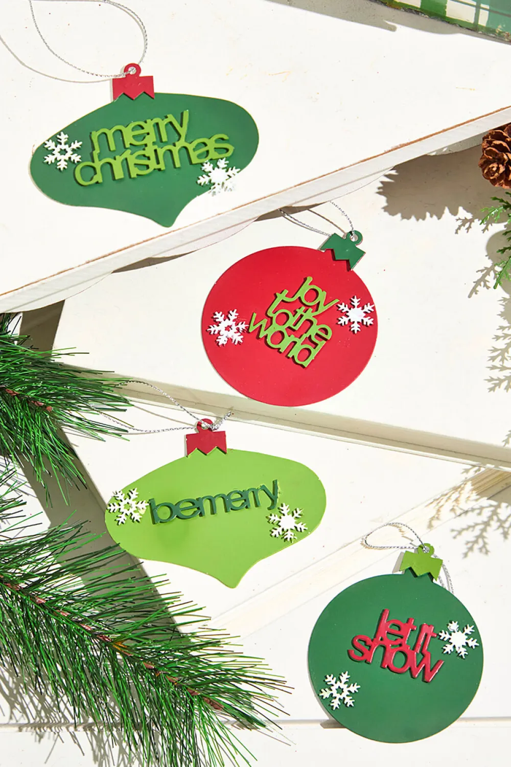 Decorator's Warehouse 2" Metal Christmas Words Ornament > Christmas Sale|Christmas Decor