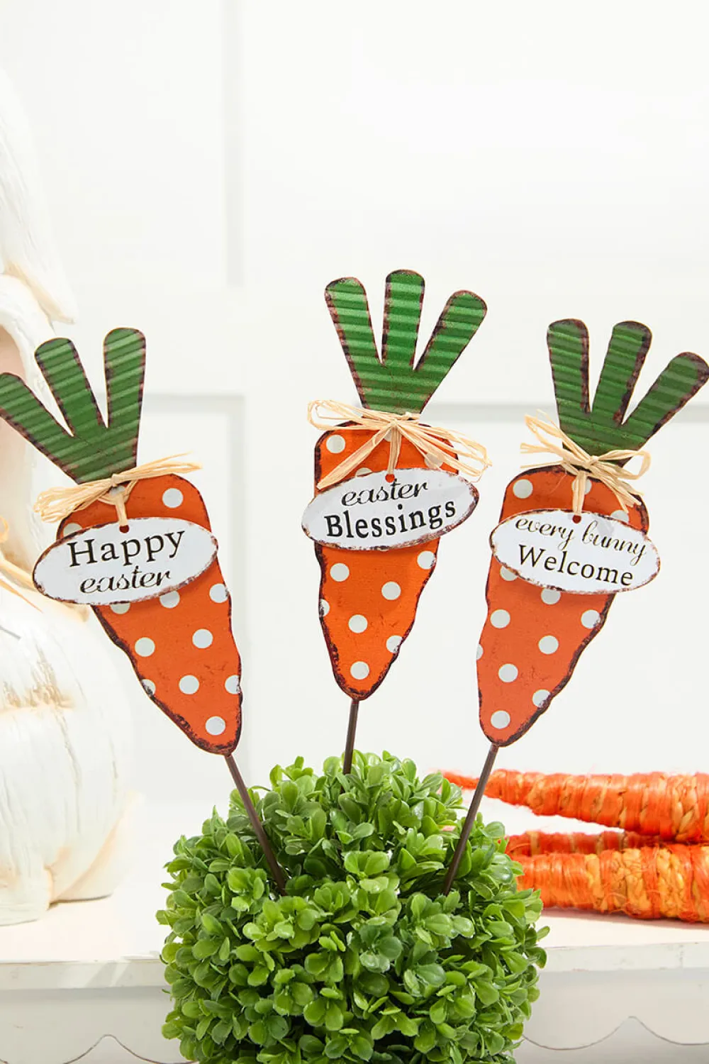 Decorator's Warehouse 13.9" Metal Easter Carrot Stake > Easter Decor|Easter Decor