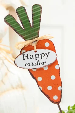 Decorator's Warehouse 13.9" Metal Easter Carrot Stake > Easter Decor|Easter Decor
