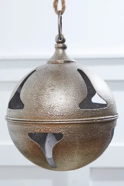 Decorator's Warehouse 8” Metal Hanging Bell Ornament > Christmas Decor|Christmas Ornaments