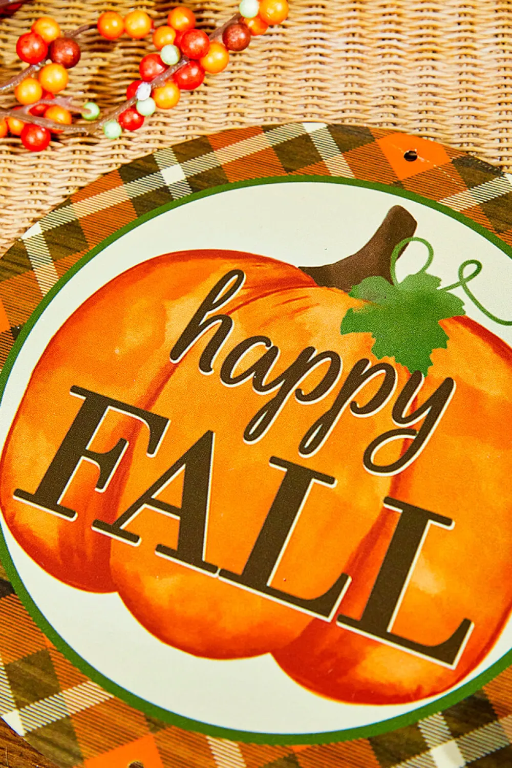 Decorator's Warehouse 8" Metal Happy Fall/Pumpkin > Fall Decor|Fall Decor