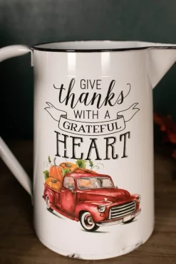 Decorator's Warehouse 15.5” Metal Harvest Pitcher > Fall Decor|Fall Decor