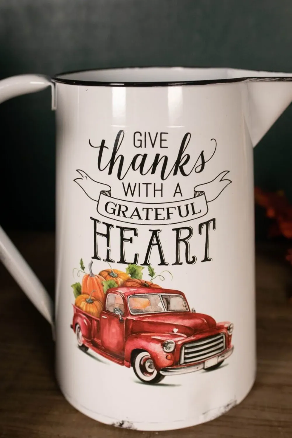 Decorator's Warehouse 15.5” Metal Harvest Pitcher > Fall Decor|Fall Decor