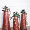 Decorator's Warehouse Metal Holiday Bells with Bow & Jute Hanger - Set of 3 > Farmhouse|Christmas Accents
