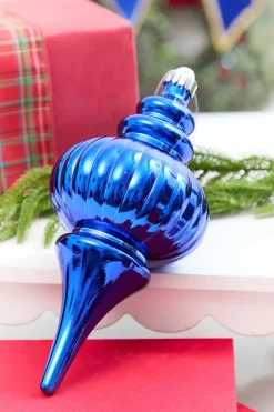 Decorator's Warehouse 10" Metallic Blue Finial > Nutcracker|Christmas Decor
