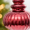 Decorator's Warehouse 10" Metallic Burgundy Finial > Christmas Decor|Jewel Tones