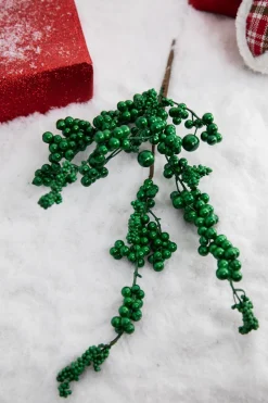 Decorator's Warehouse 18” Metallic Dew Berry Spray - Emerald > Nutcracker|Christmas Sprays