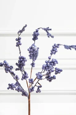 Decorator's Warehouse 18” Metallic Dew Berry Spray - Navy > Nutcracker|Christmas Sprays
