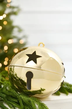 Decorator's Warehouse 8" Metallic Gold Bell Ornament > Nutcracker|Christmas Decor