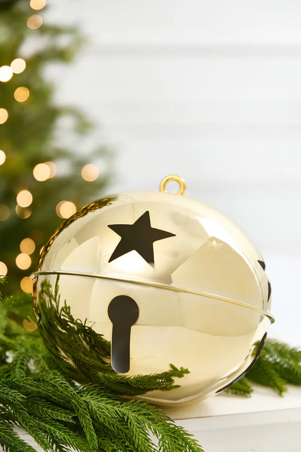 Decorator's Warehouse 8" Metallic Gold Bell Ornament > Nutcracker|Christmas Decor