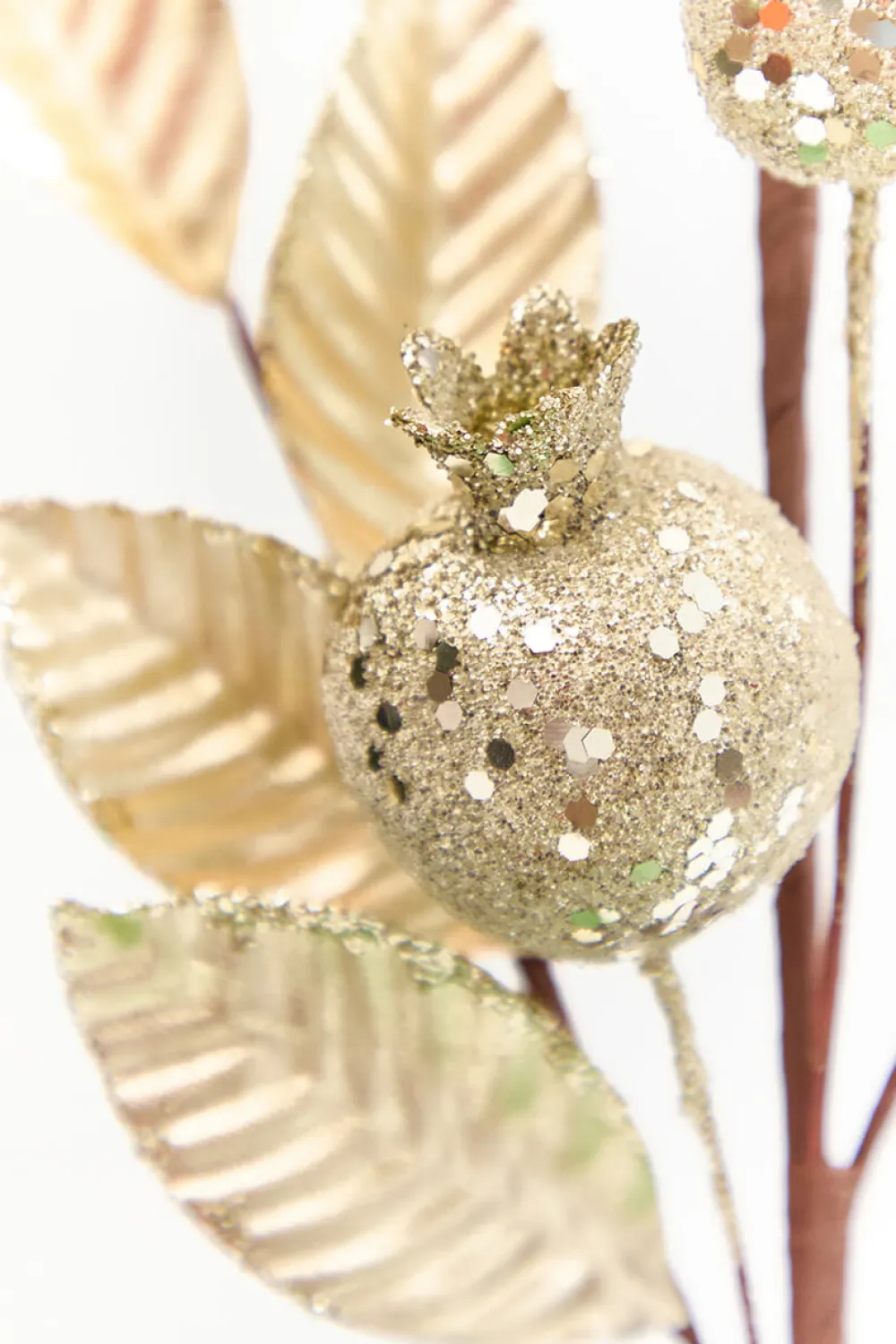 Decorator's Warehouse 24" Metallic Gold Pomegranate Leaf Spray > Gold & Champagne|Natural Elegance