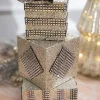 Decorator's Warehouse 10” Metallic Platinum Gatsby Package Stack Ornament > Christmas Decor|Natural Elegance