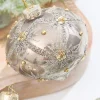 Decorator's Warehouse 4" Metallic Taupe & Glitter Glass Ornament > Christmas Decor|Christmas Ornaments