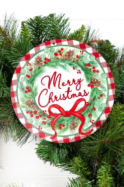 Decorator's Warehouse 8" Metal Merry Christmas with Wreath > Believe|Fun Gifts
