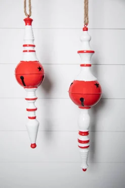 Decorator's Warehouse 20" Metal Peppermint Holiday Finial Ornament - Small > Christmas Decor|Christmas Ornaments